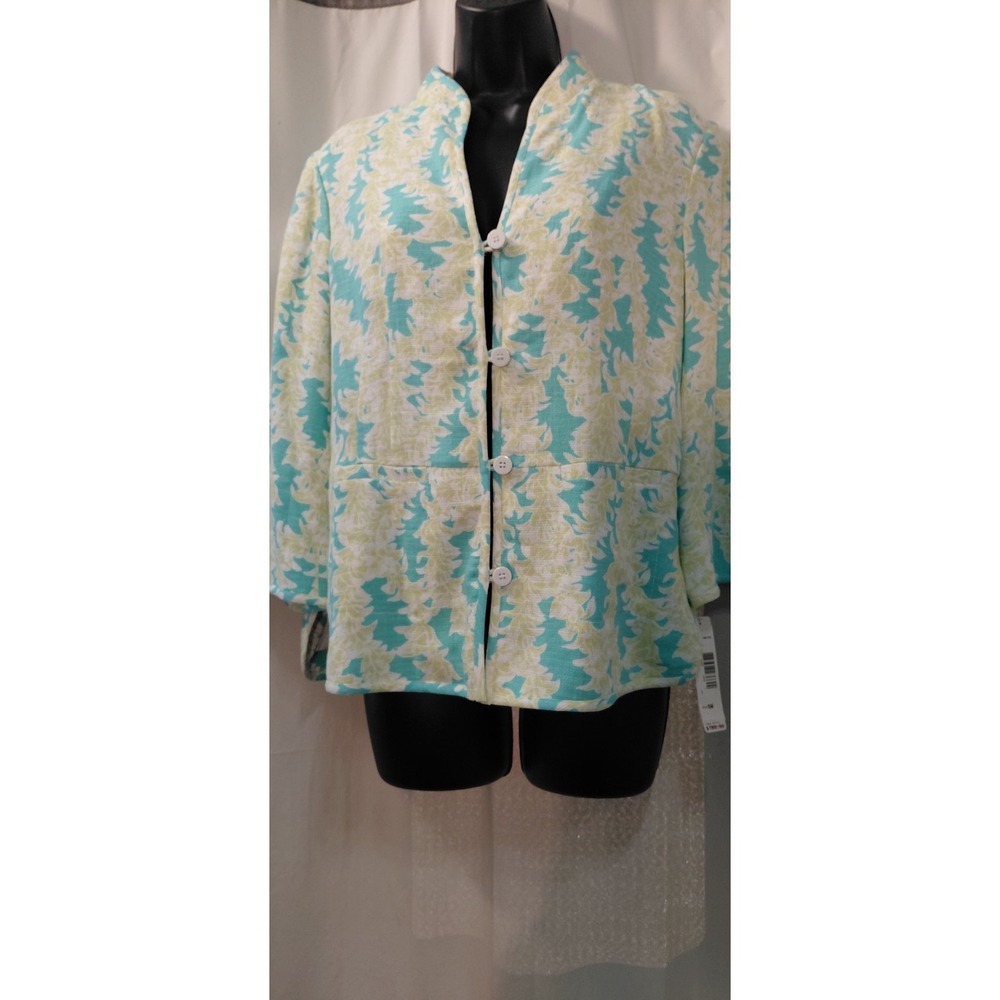 New Womens Summer Boho Flare 3/4 Sleeve Blazer Sz S Preppy